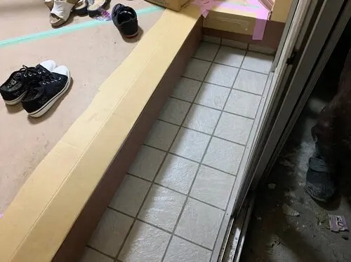施工後の玄関