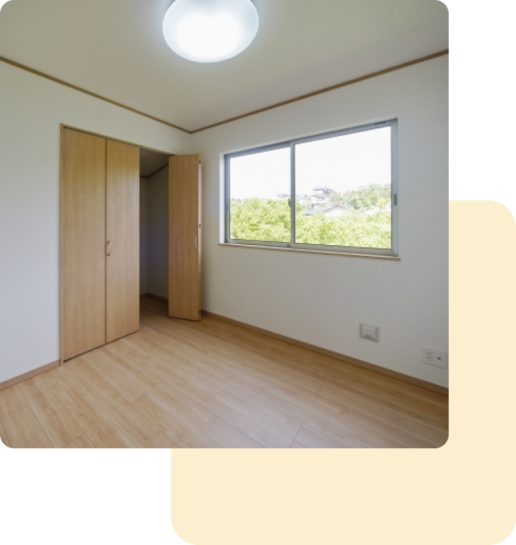 和室から洋室にリフォームされた部屋