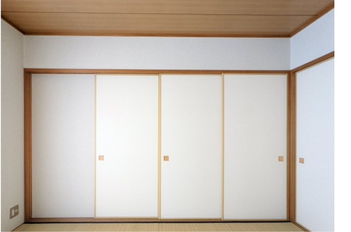 綺麗に設置されている襖