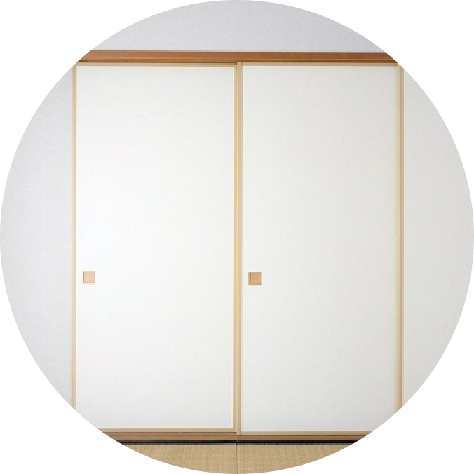 綺麗に設置された襖