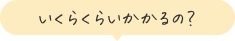 いくらくらいかかるの？